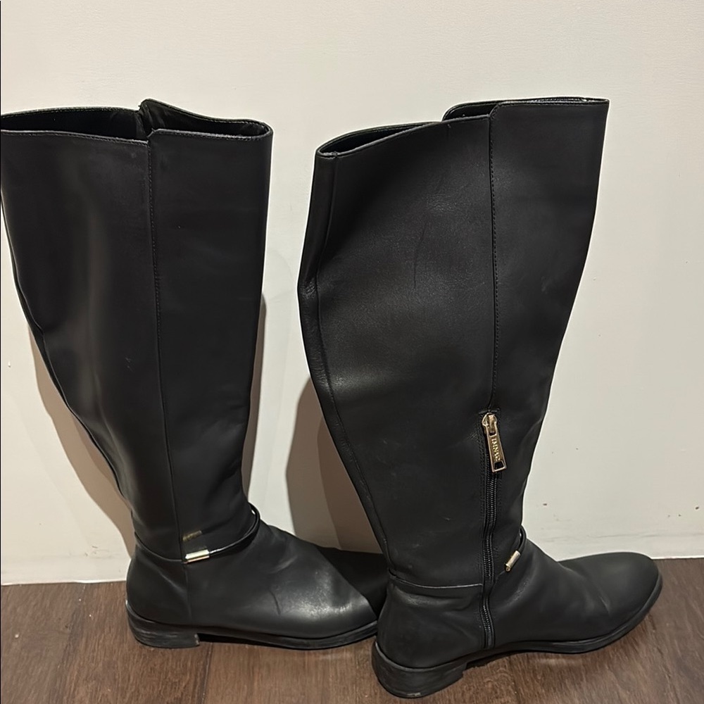 IMNYC ISAAC MIZRAHI TALL LEATHER RIDING BOOTS size 8M